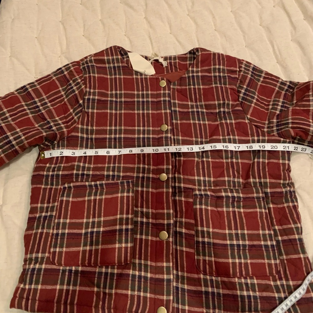 Plaid Button-Up Jacket